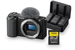 Alpha ZV-E10 Camera + UHS-II G TOUGH 256GB + Dual-channel wireless microphone Bundle