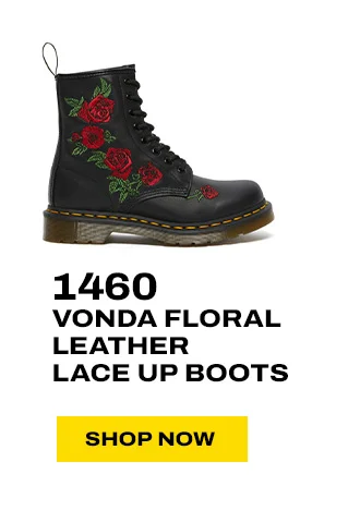 1460 VONDA FLORAL LEATHER LACE UP BOOTS