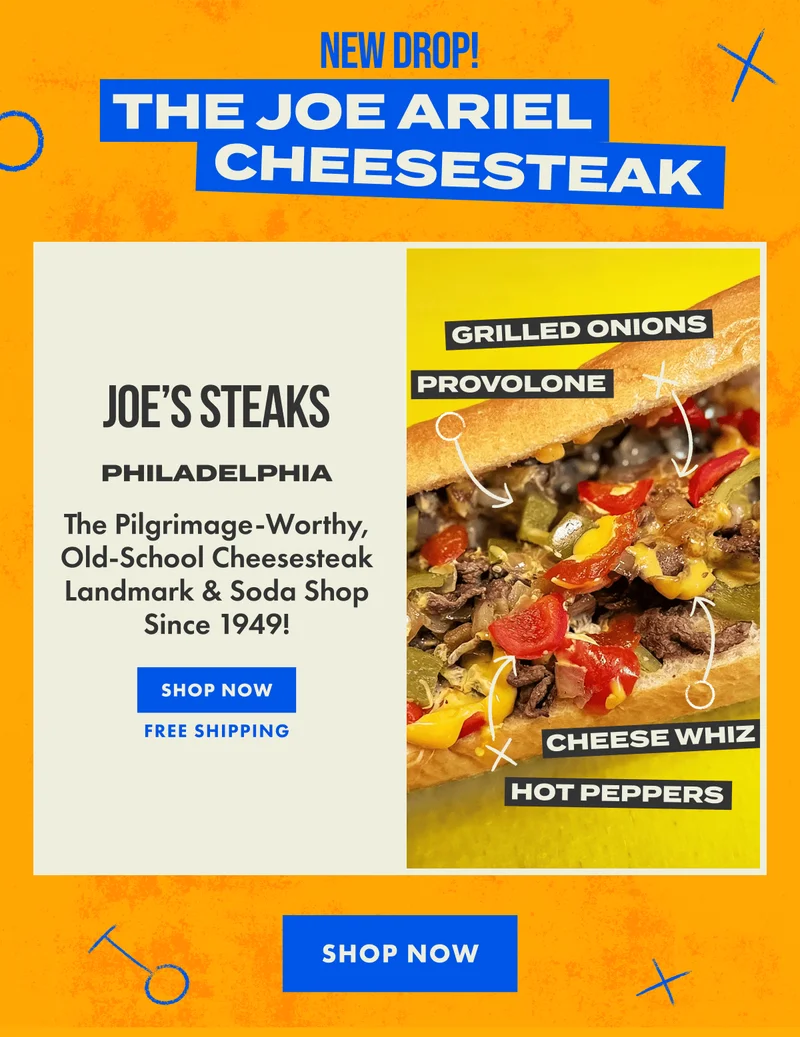 NEW from Joe's Steaks NEW from Joe's Steaks