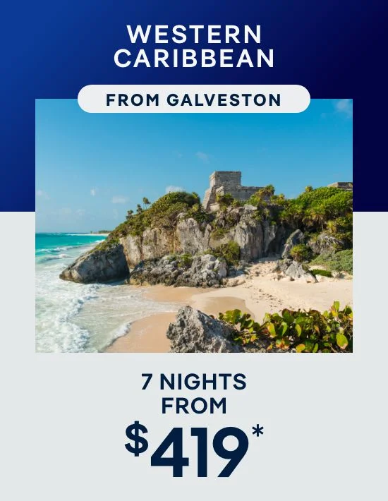 Western Caribbean From Galveston – 7 Nights – Click to View Cruises & Book Now