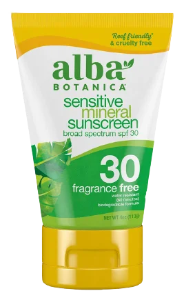 Image of Alba Botanica Sensitive Fragrance Free Mineral Sunscreen Lotion, Spf 30