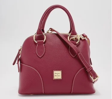 Dooney & Bourke Lucca Pebble Leather Satchel with Crossbody Strap