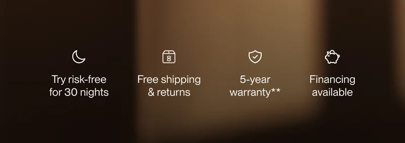 Try risk-free for 30 nights | Free shipping & returns | 5-year warranty