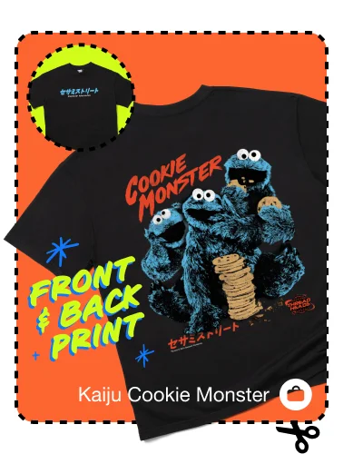Cookie Kaiju Front and Back T-Shirt