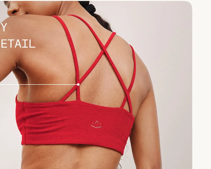 Spacedye Get Across Bra in Candy Apple Red Heather