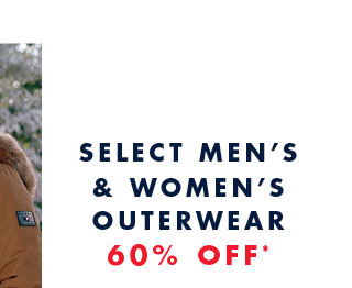 Select Men's & women's outerwear starting at 60% off*