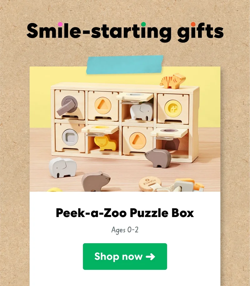 Peek-a-Zoo Puzzle Box
