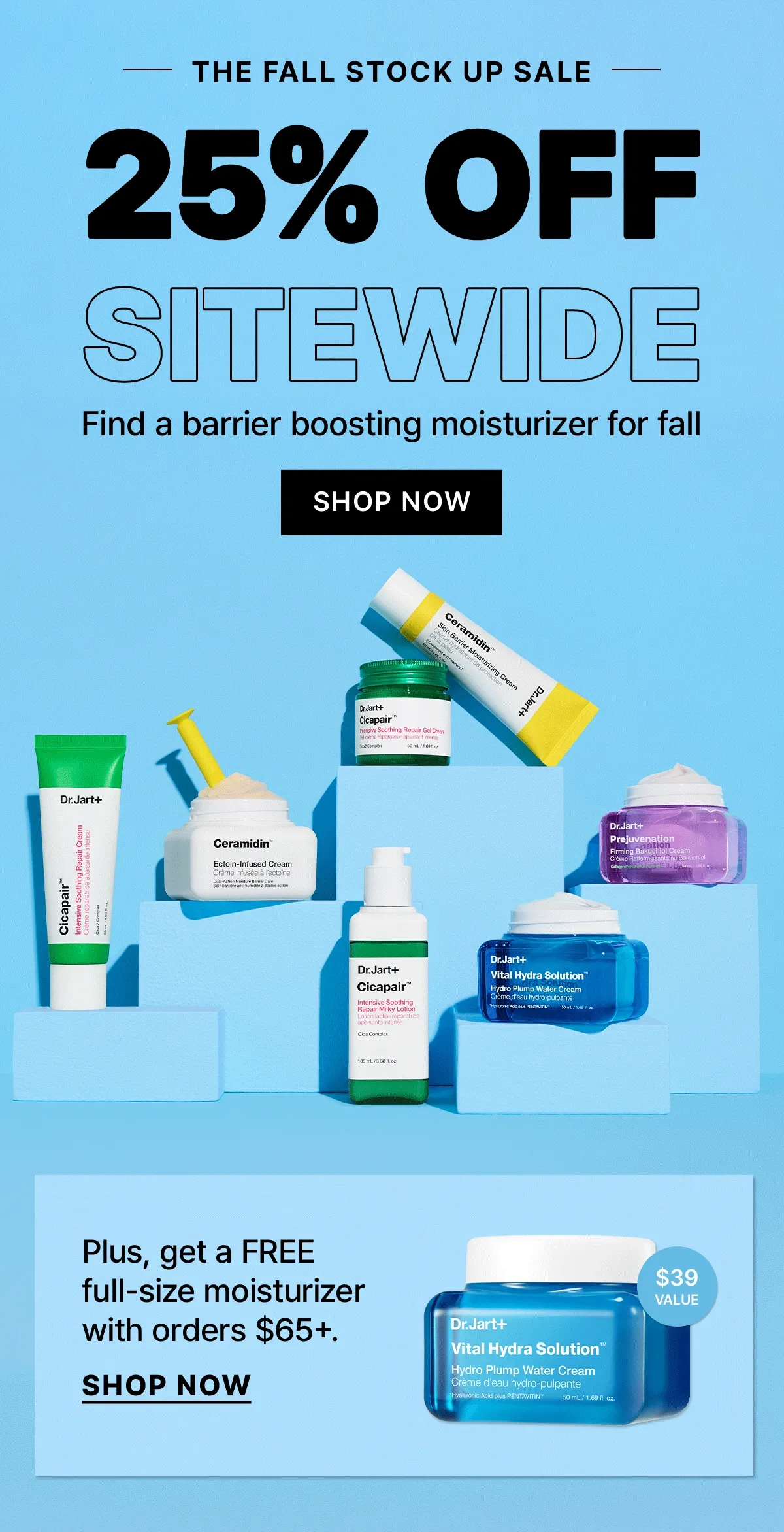Calling all sensitive skin types. Get 3 free Cicapair full sizes with orders $65+.