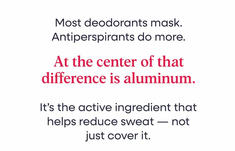 The Active ingredient that helps reduce sweat