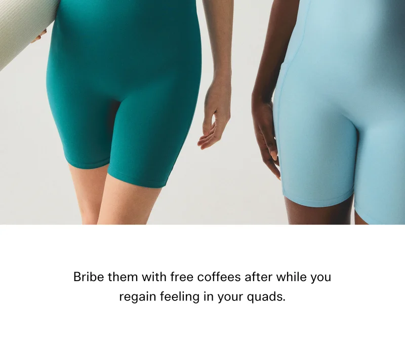 Bribe them with free coffees after while you regain feeling in your quads.