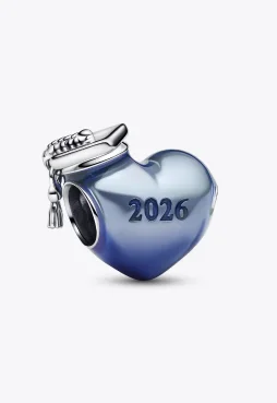 Graduation 2026 Blue Heart Charm