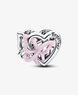 Entwined Heart & Butterfly Charm