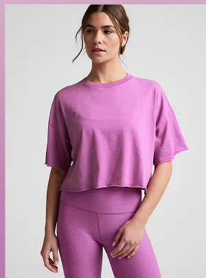 SoftKnit Better Than Ever Cropped Cotton Tee