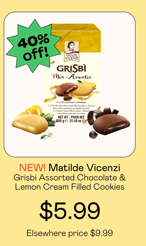 Grisbi Assorted Chocolate & Lemon Cream Filled Cookies