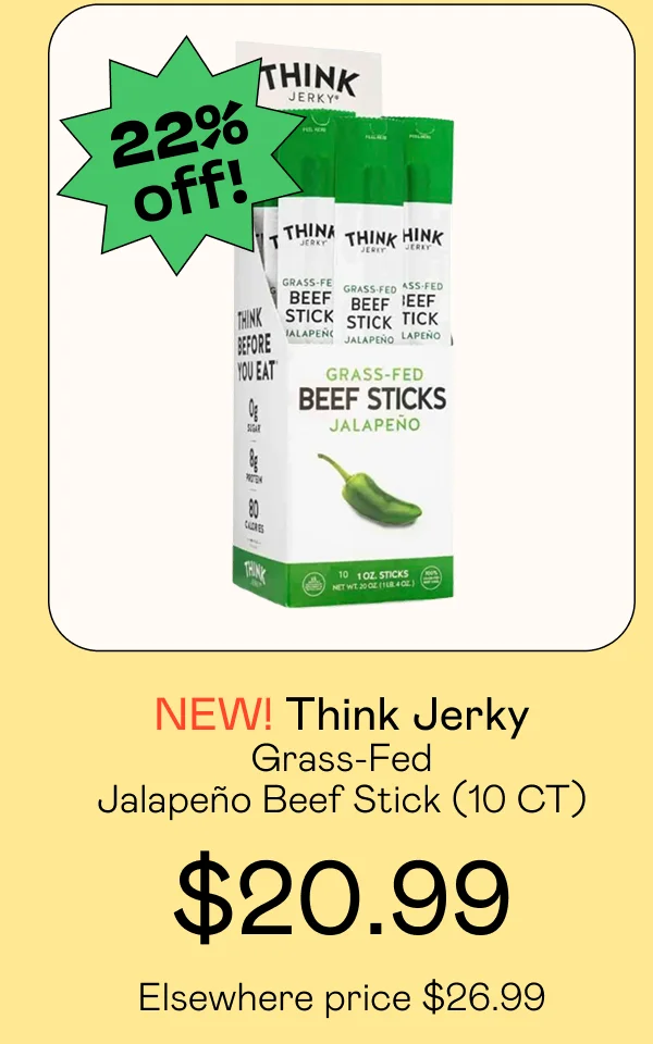 Grass-Fed Jalapeño Beef Stick (10 CT)