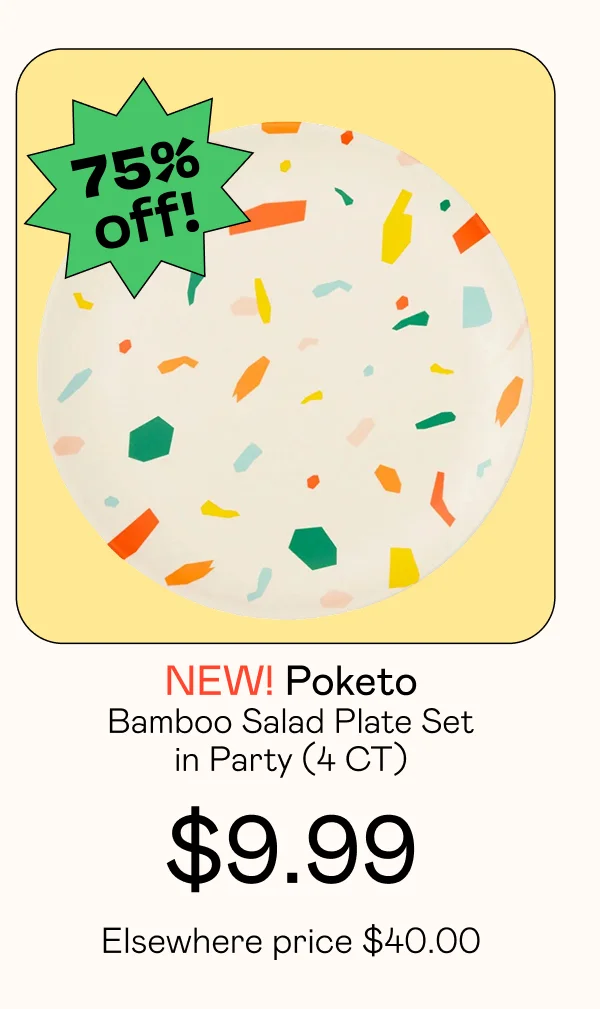 Bamboo Salad Plate Set in Party (4CT)