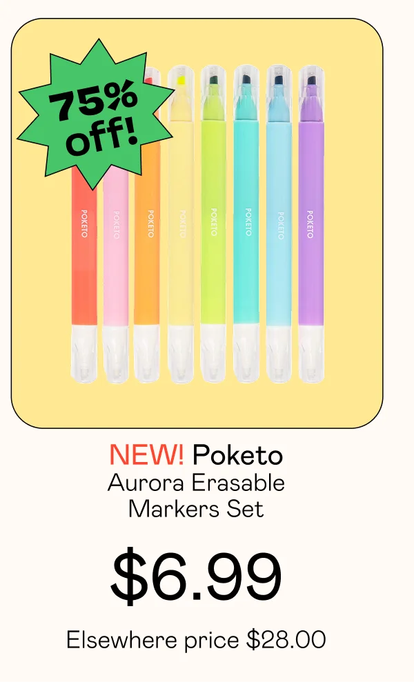 Aurora Erasable Markers Set