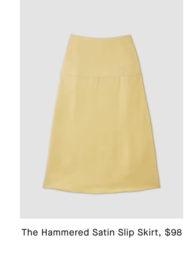[image]the hammered satin slip skirt