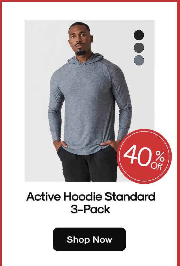 Active Hoodie Standard 3-Pack