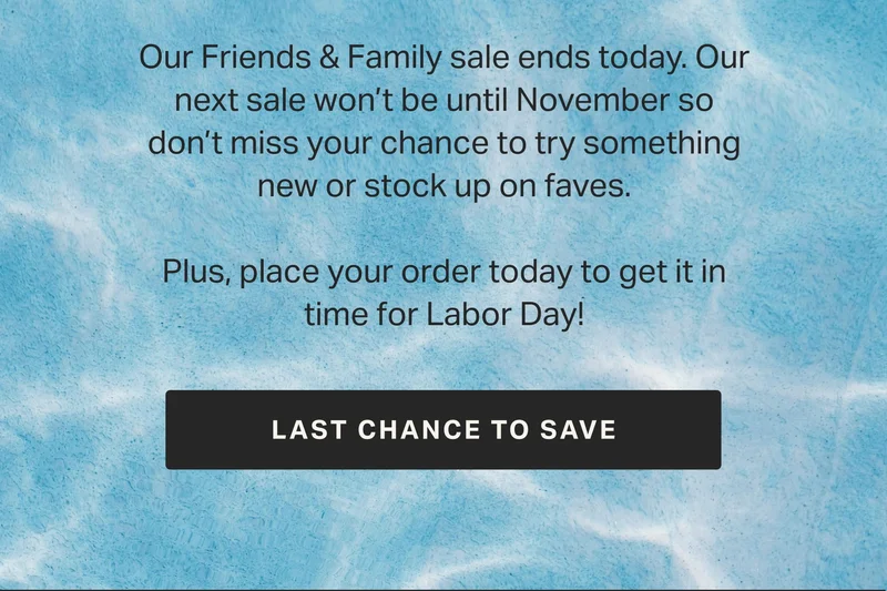 LAST CHANCE TO SAVE