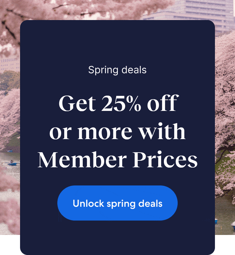 Save 25% or more on select hotels when you book by March 25.