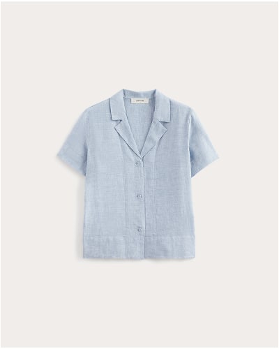 [Image]The Notch Shirt in Linen | Light Blue