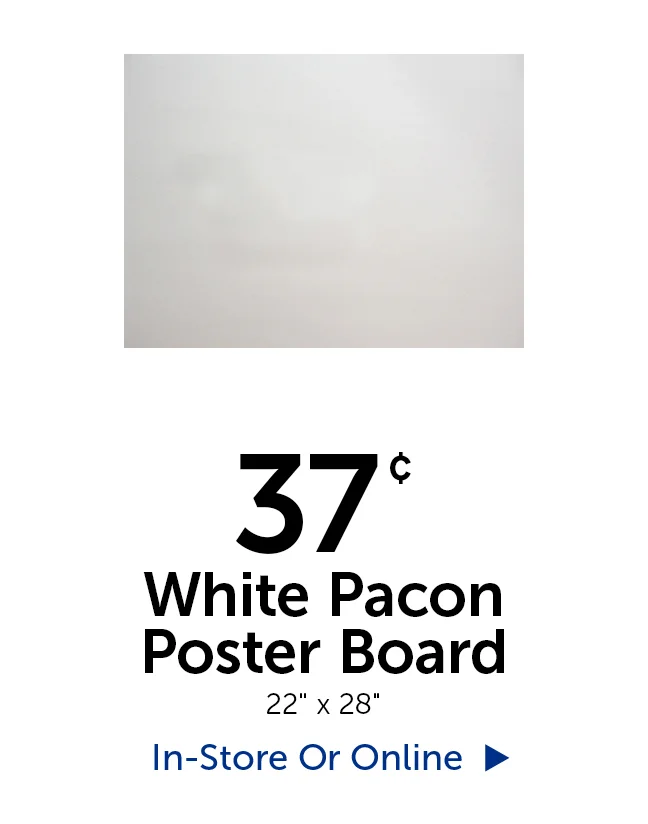 37¢ White Pacon Poster Board