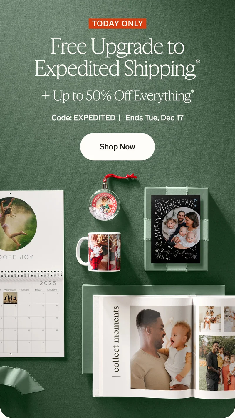 Today only: FREE upgrade to expedited shipping!