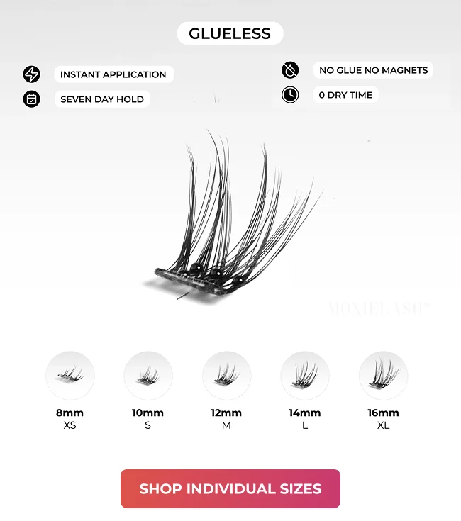 Infographic showing individual clusters with call to action to "shop Individual sizes"