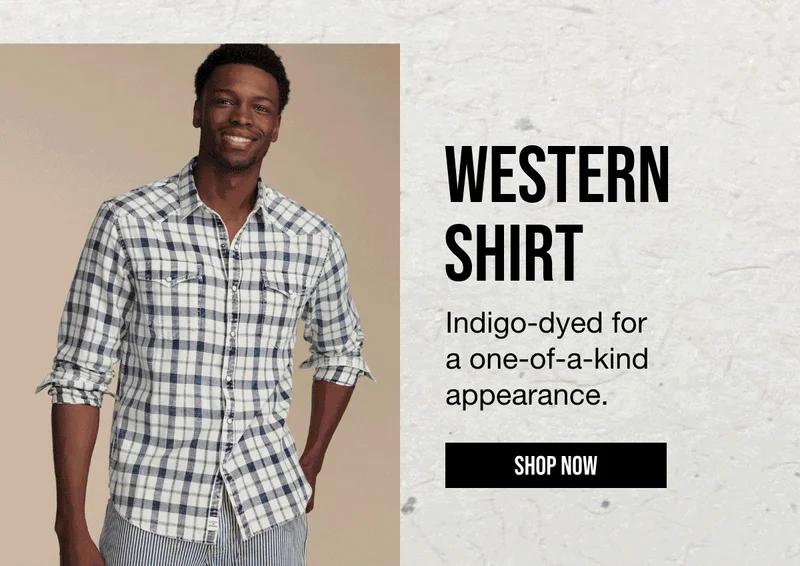 WESTERN SHIRT | Indigo-dyed for a one-of-a-kind appearance. | SHOP NOW