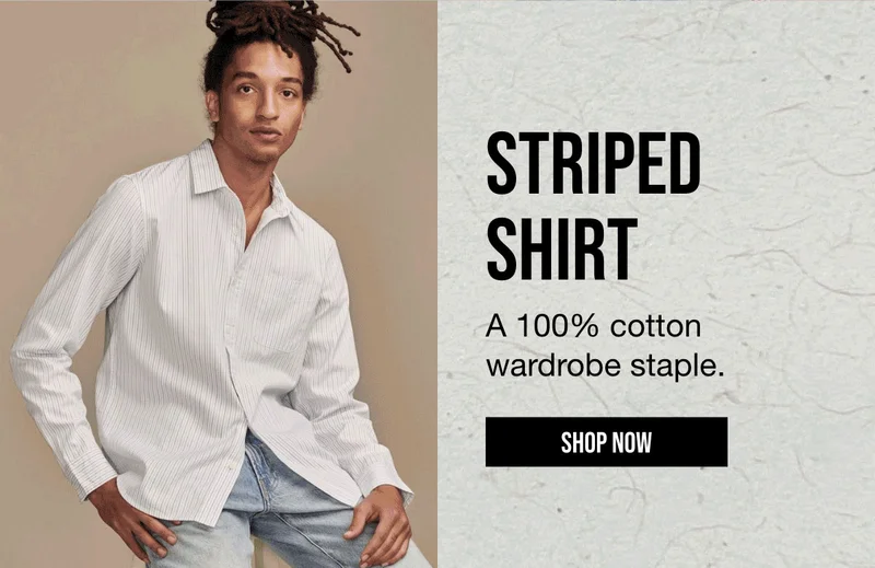 STRIPED SHIRT | A 100% cotton wardrobe staple. | SHOP NOW