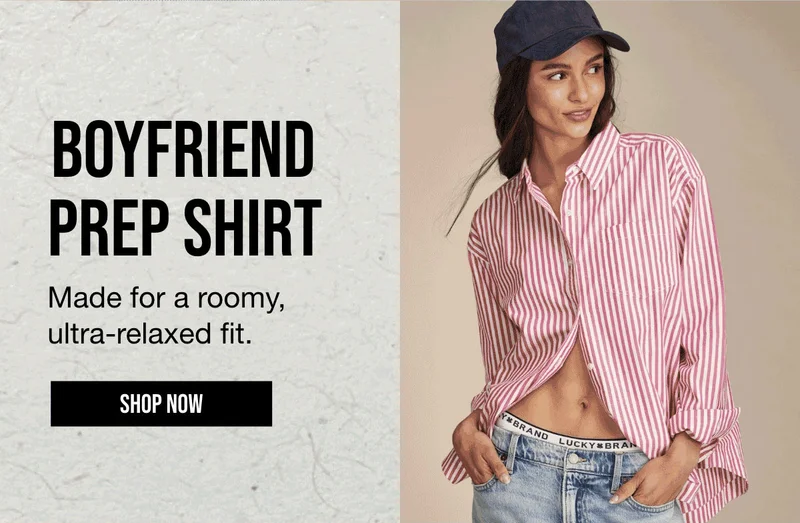 BOYFRIEND PREP SHIRT | Made for a roomy, ultra-relaxed fit. | SHOP NOW