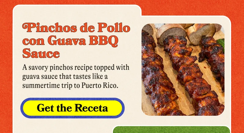 Pinchos de Pollo con Guava BBQ Sauce. A savory pinchos recipe topped with guava sauce that tastes like a summertime trip to Puerto Rico. Get the Receta