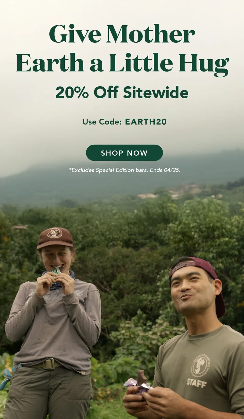 Give Mother Earth a little hug. You can still get in on 20% off sitewide with code EARTH20! Excludes Special Edition bars. Ends today!