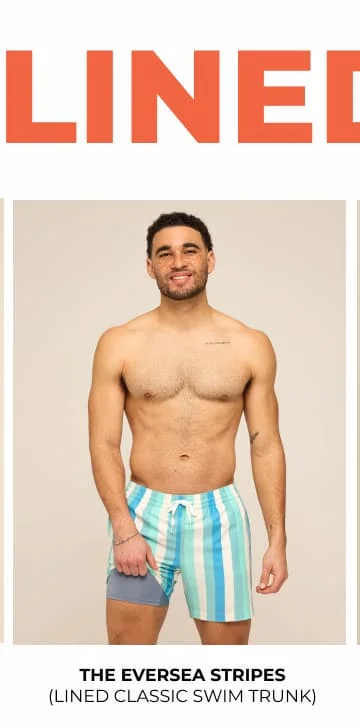 Lined Classic Swim Trunk: The Eversea Stripes