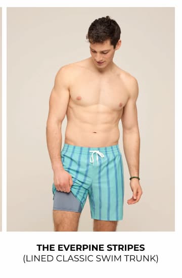 Lined Classic Swim Trunk: The Everpine Stripes