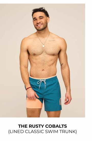 Lined Classic Swim Trunk: The Rusty Cobalts
