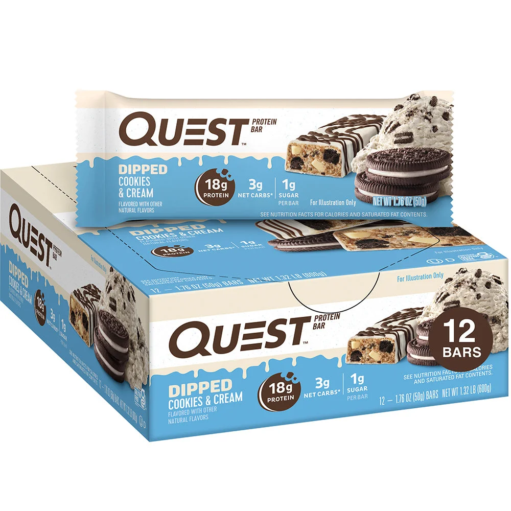 Image of Dipped Cookies & Cream<br>Protein Bars