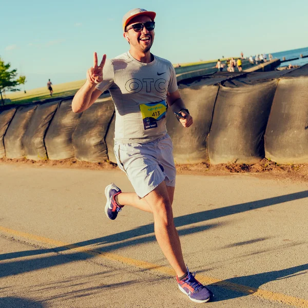 Man running in a race Man running in a race