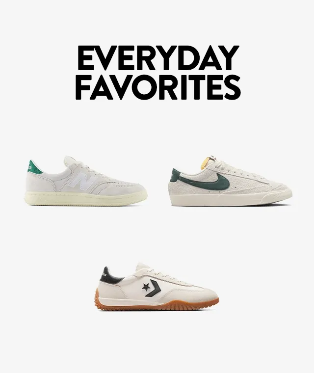 Six styles of casual sneakers.