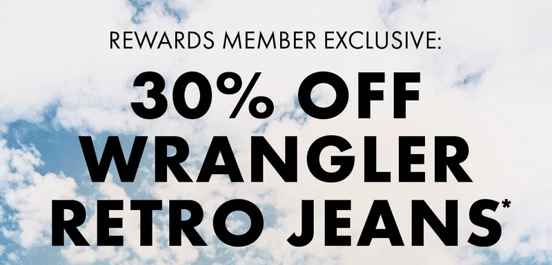 30% Off Wrangler Retro Jeans*
