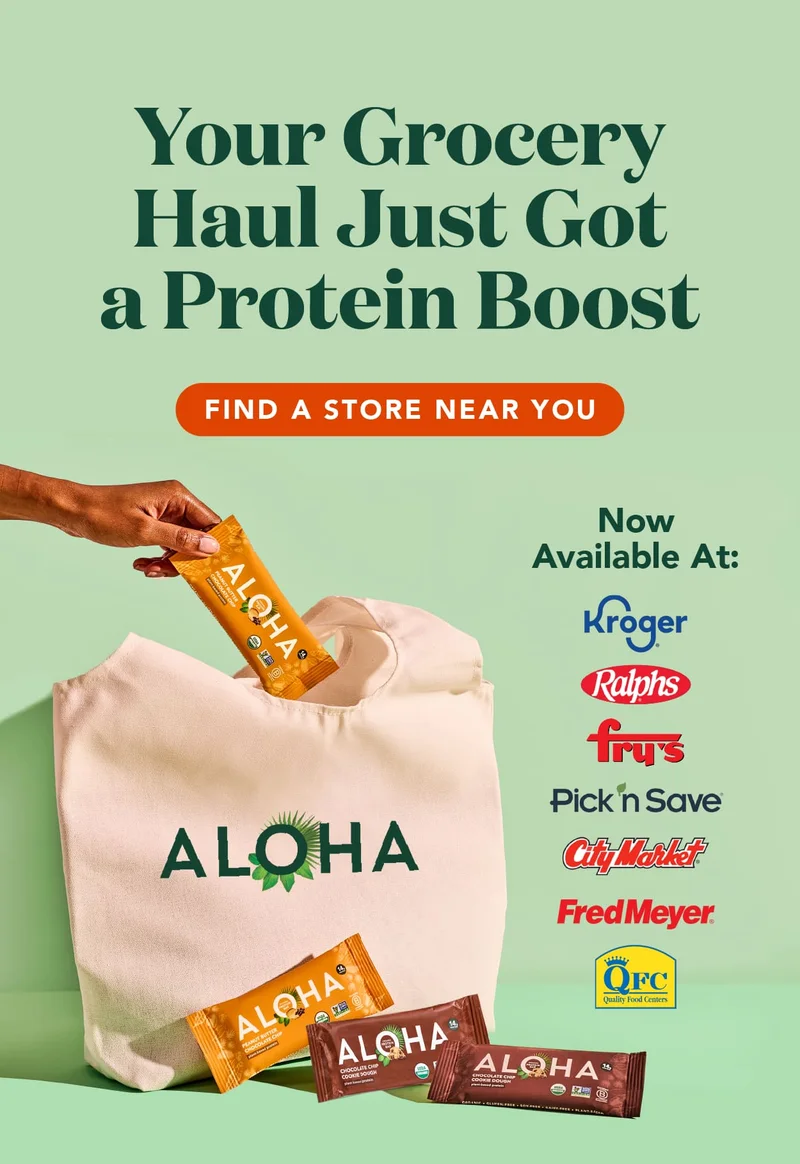 Your grocery haul just got a protein boost! ALOHA is now available at more Kroger, Ralph's, Fry's, Pick 'n Save, City Market, FredMeyer, and QFC locations