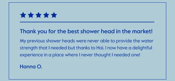 Your shower pressure, your way