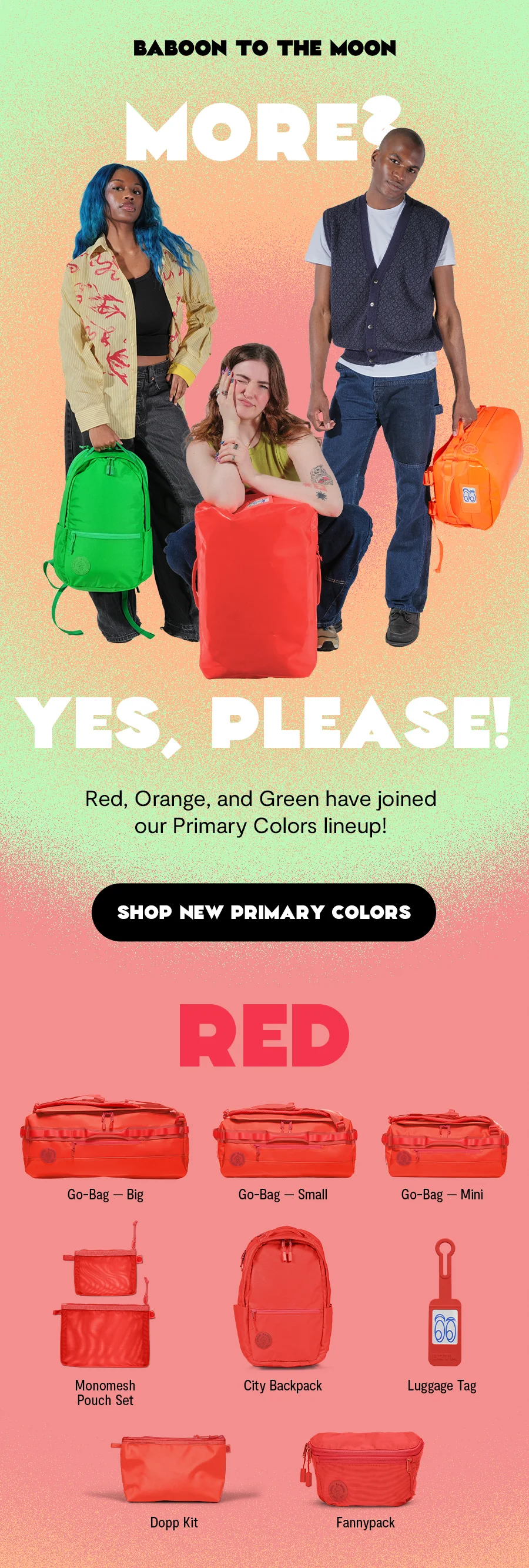 New Primary Colors: Red, Orange, and Green