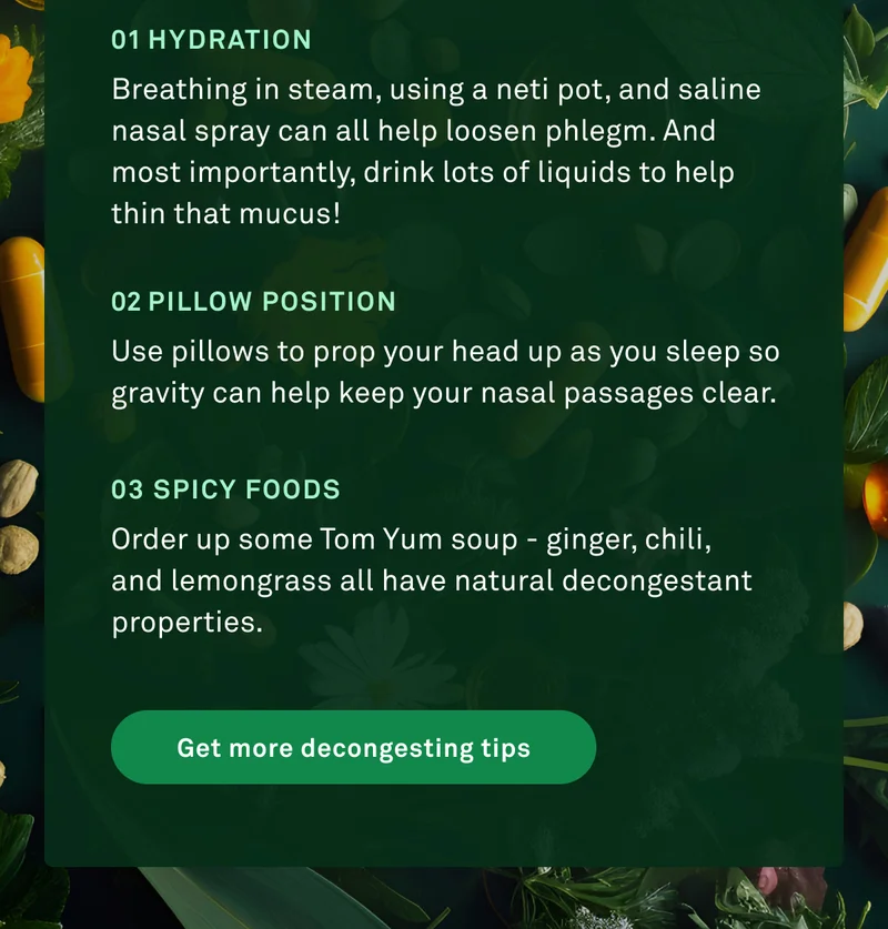 Get more decongesting tips