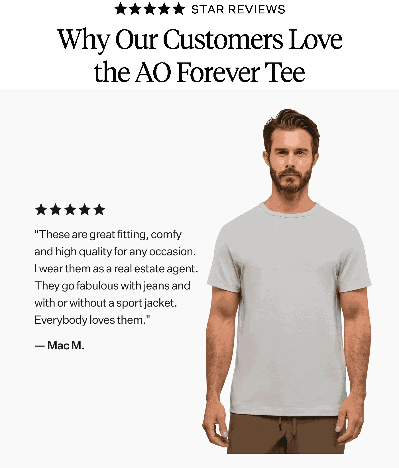 Why Our Customers Love the AO Forever Tee