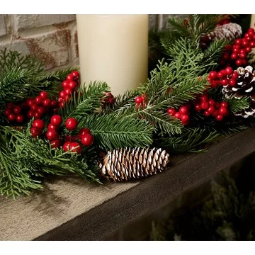 4' Berry, Pinecone & Pine Garland by Valerie