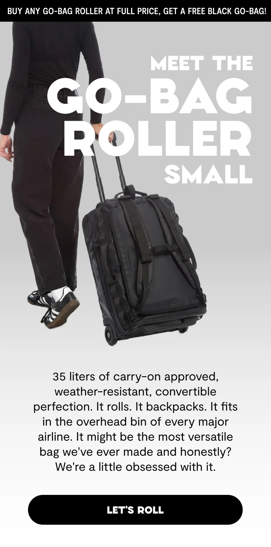 New Go-Bag Roller Small - Carry On Approved