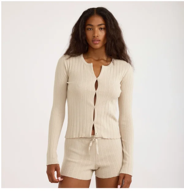 Soft Knit Rib Cardigan