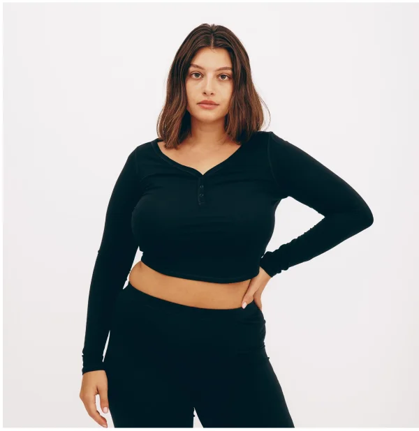 Core Sport Henley Long-Sleeve Tee